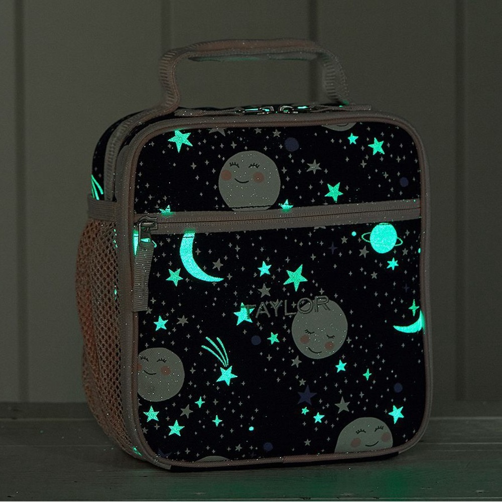 Pottery Barn Kids Mackenzie Moon Glow Lunch Box NEW in Bag Glow in the Dark - Picture 2 of 7